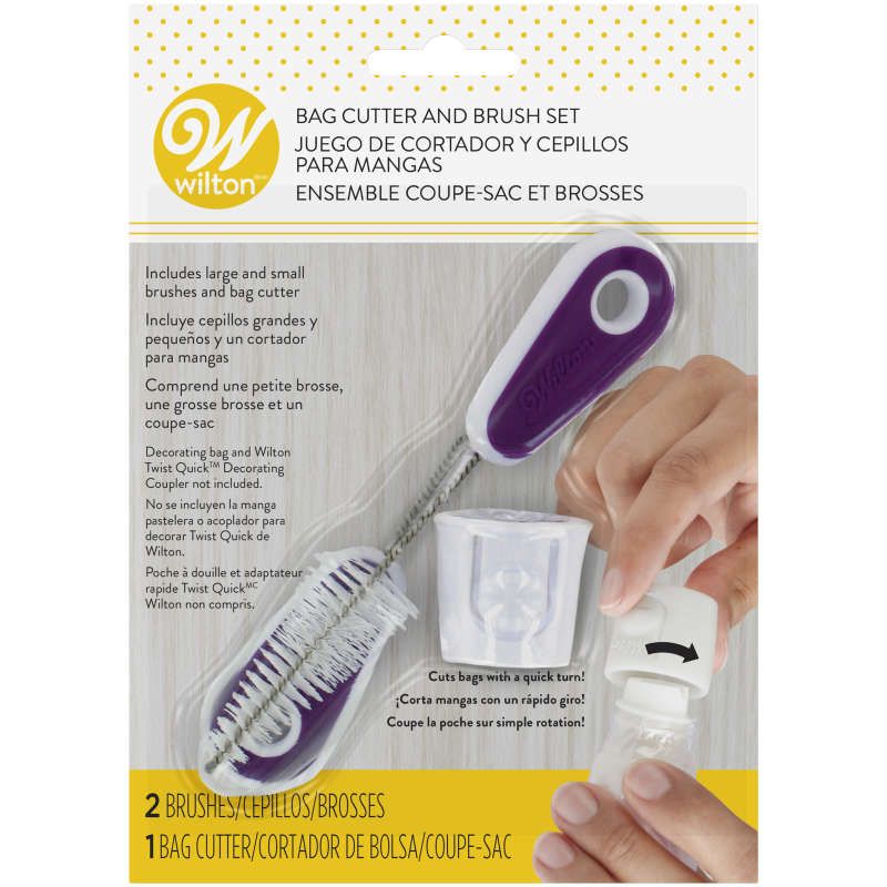 Wilton Bag Cutter and Brush Set 3pcs
