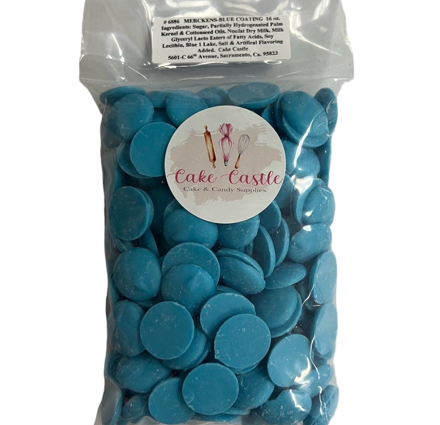 Merckens Blue Chocolate Melting Wafers 1lb