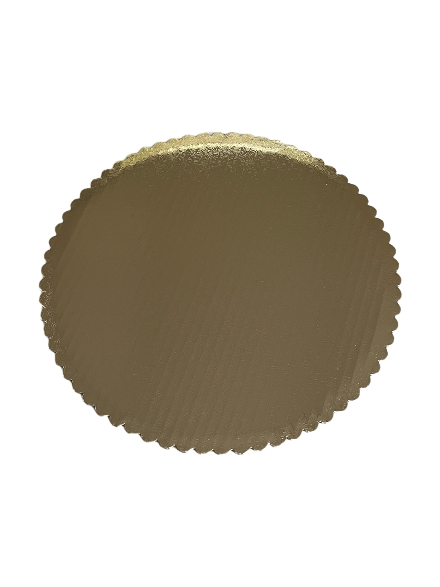 12" Gold Round Scalloped Cake Board