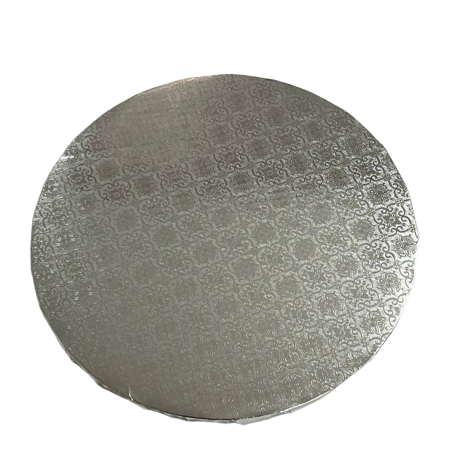 12" Silver Cake Drum Board