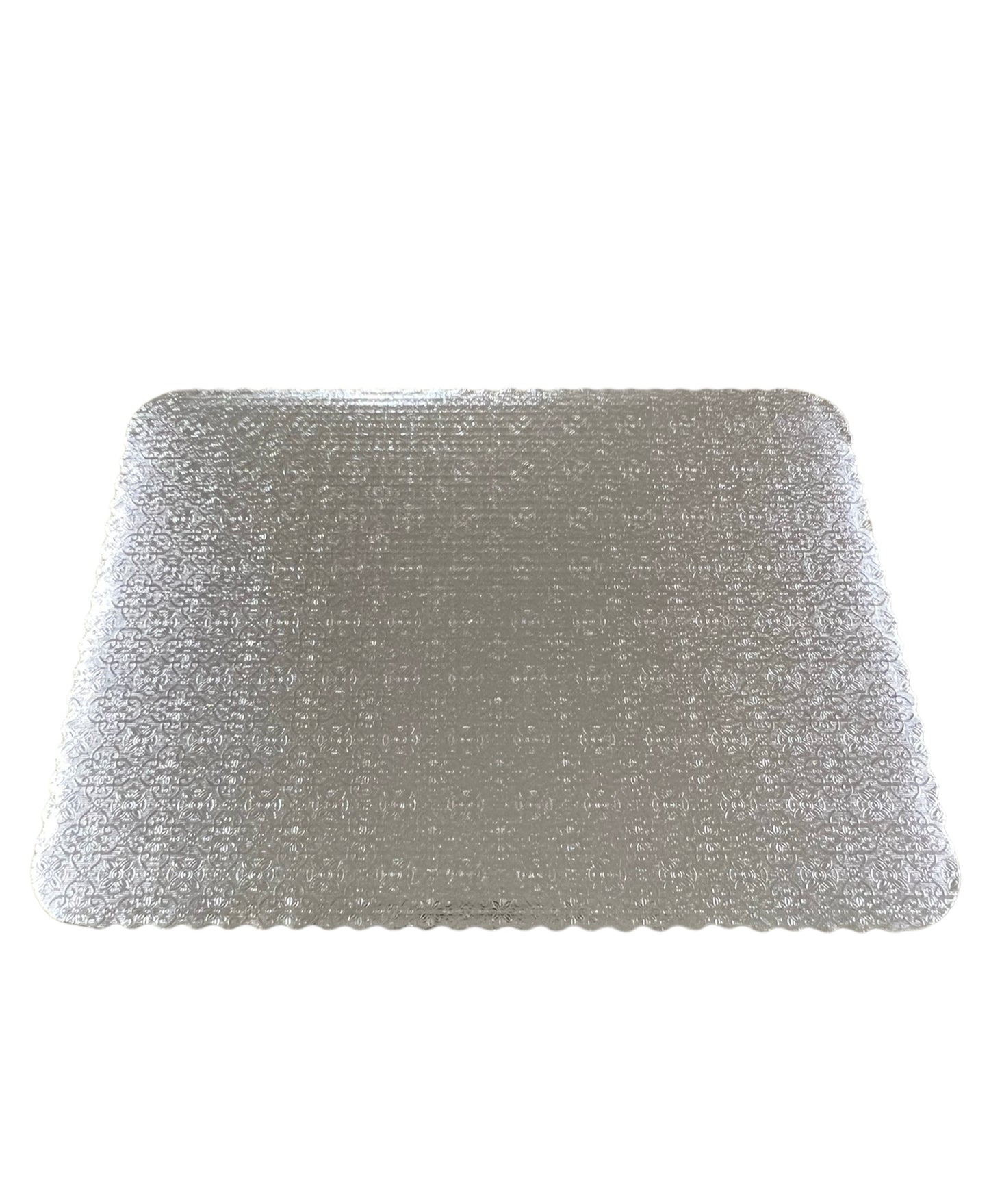 1/2 Sheet Silver Scalloped Cake Board