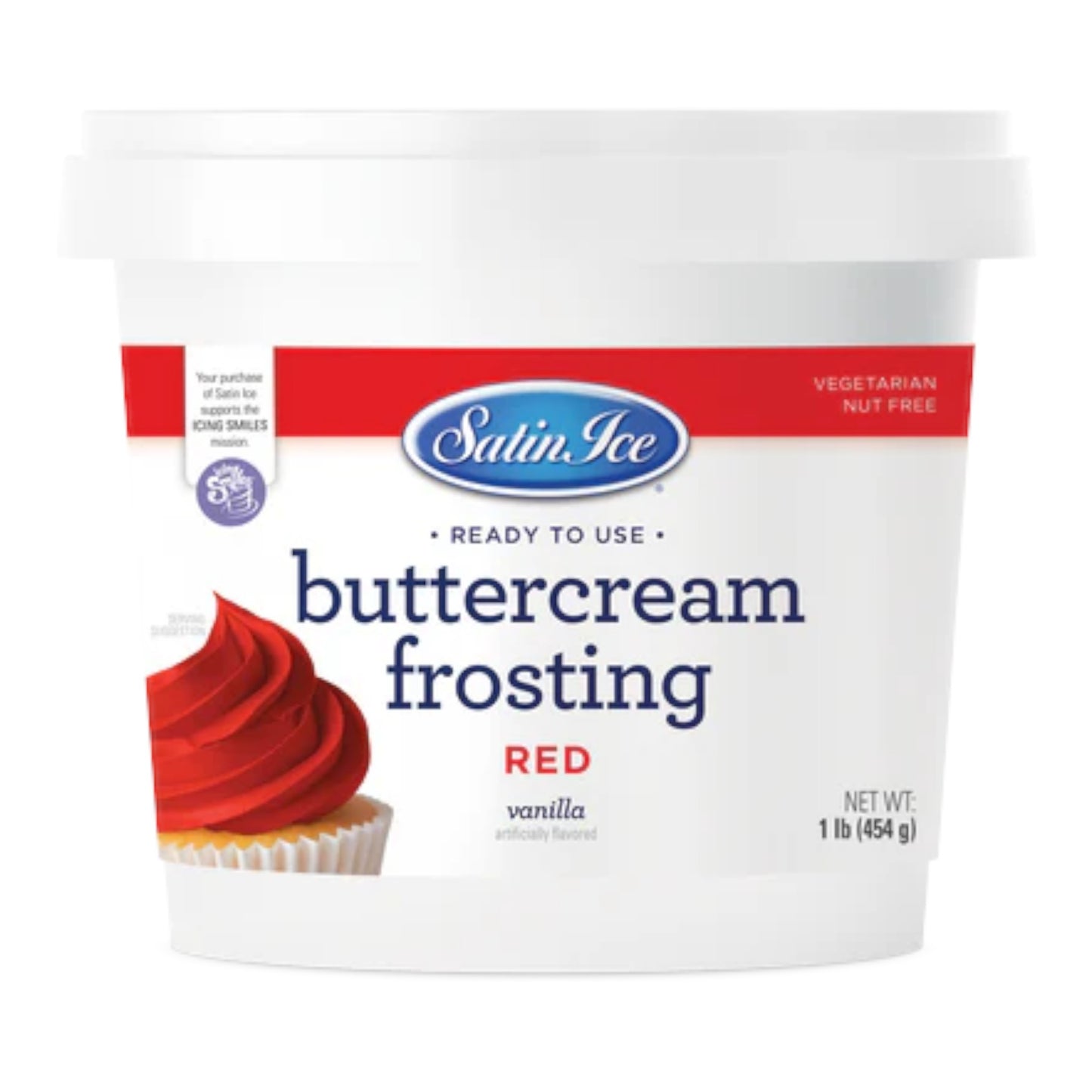 Satin Ice Red Vanilla Buttercream Frosting 1 lb
