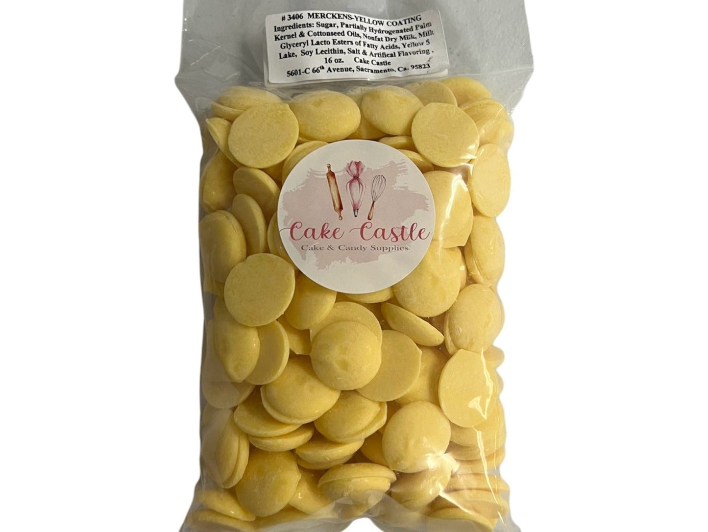 Merckens Yellow Chocolate Melting Wafers 1lb