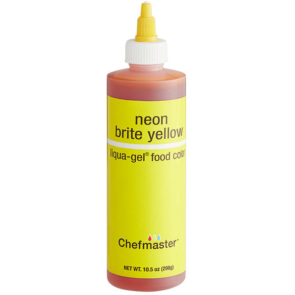 Chefmaster 10.5oz Neon Brite Yellow Food Color