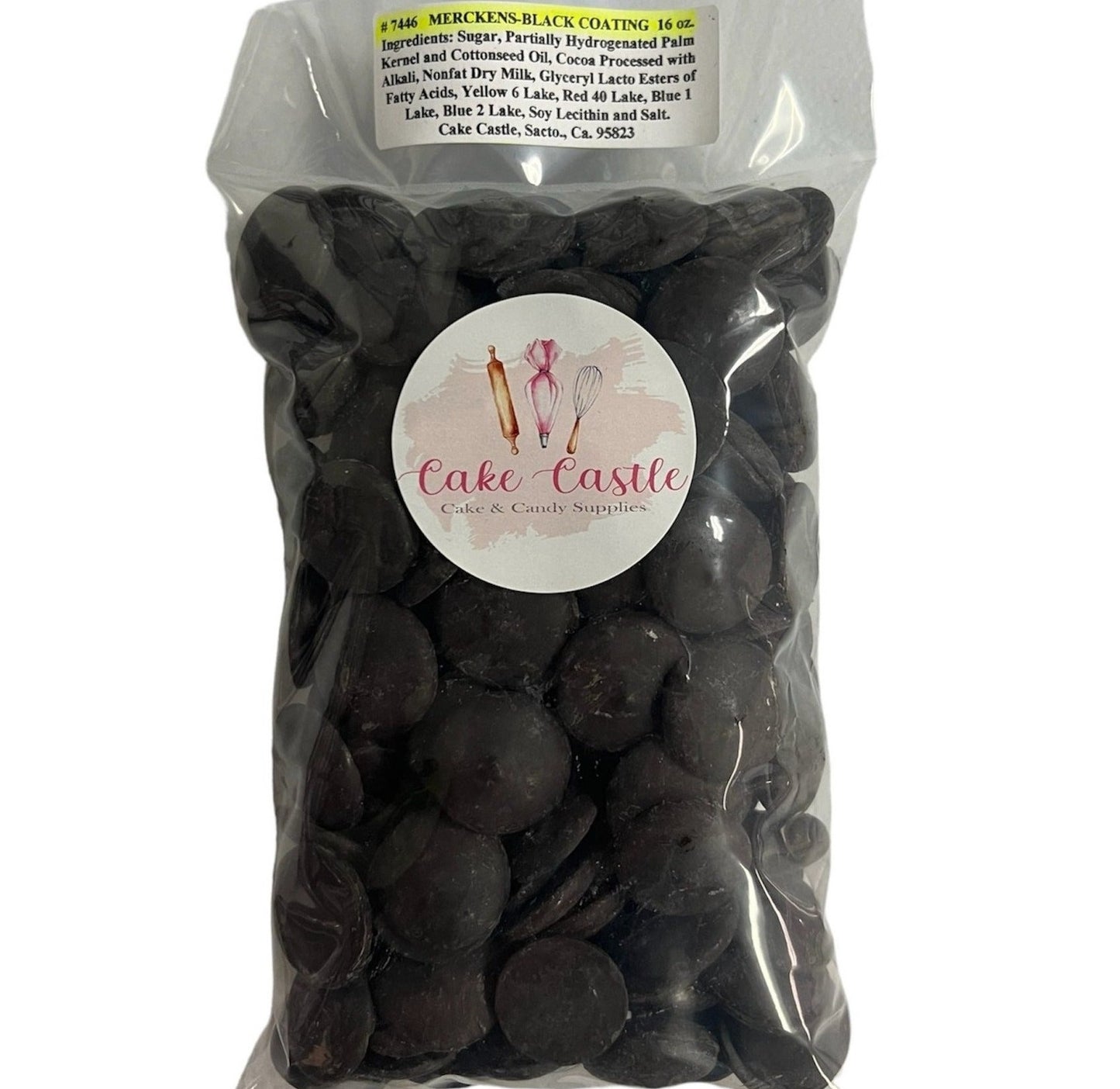 Merckens Black Chocolate Melting Wafers 1lb