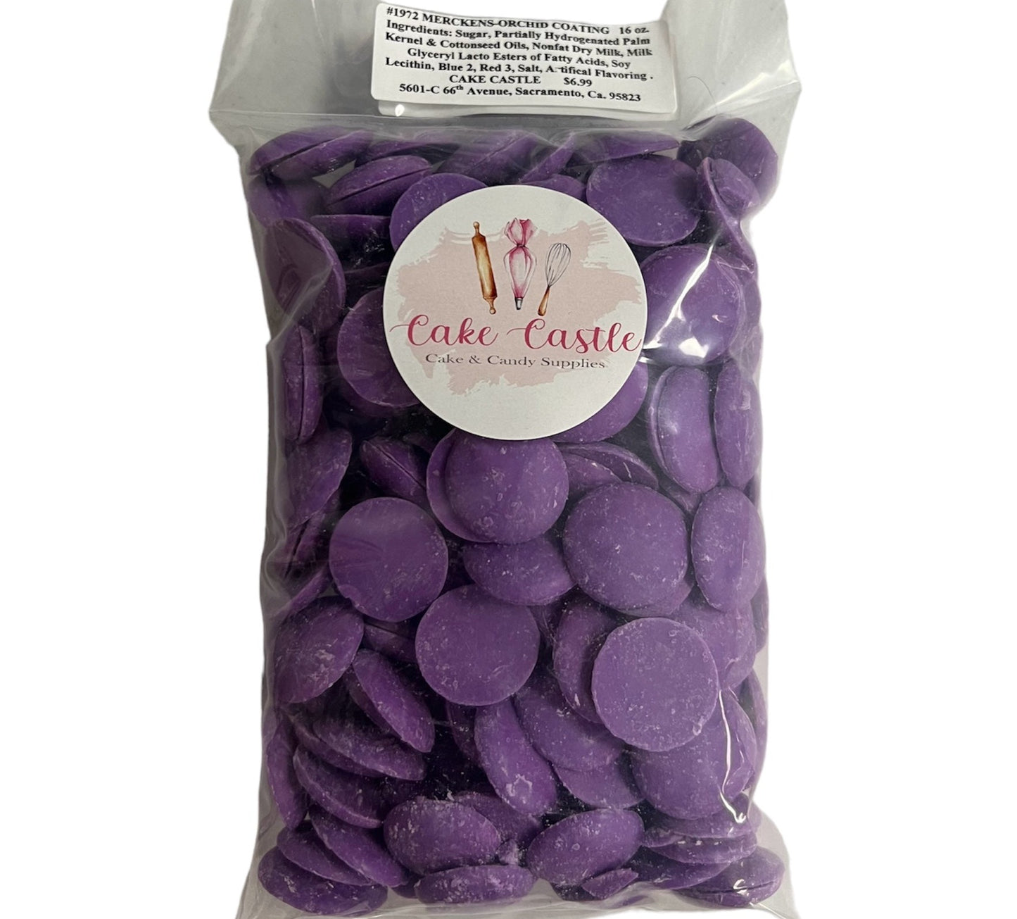 Merckens Orchid Chocolate Melting Wafers 1lb