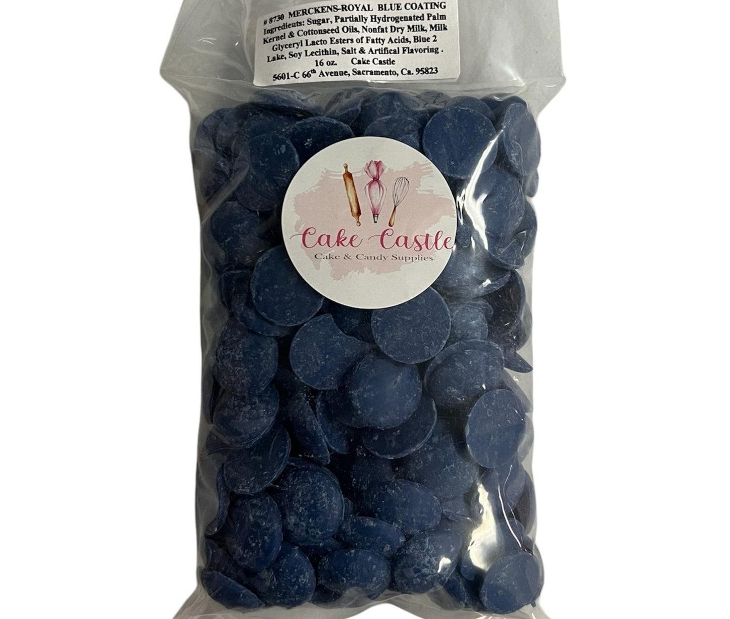 Merckens Royal Blue Chocolate Melting Wafers 1lb