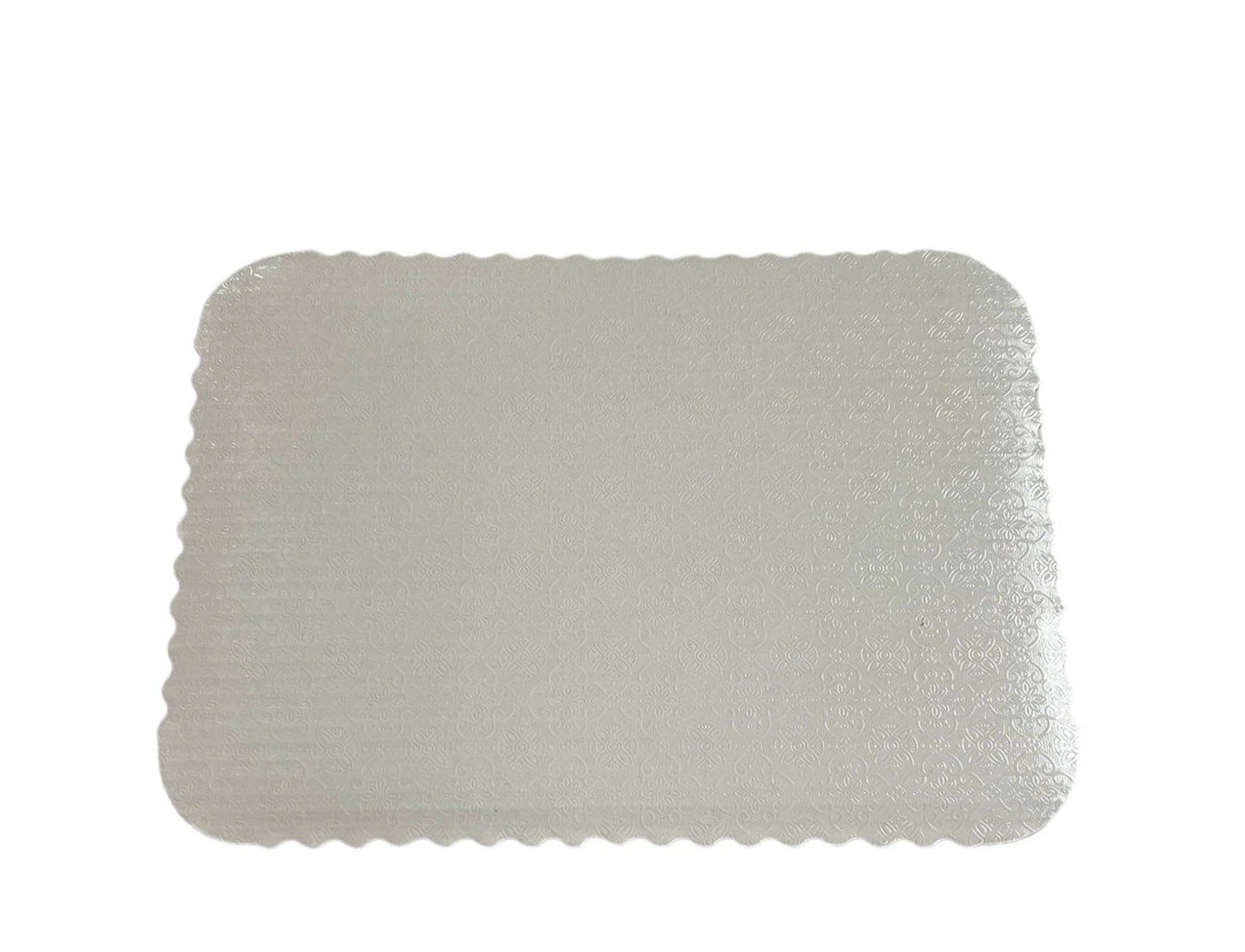 1/4 Sheet White Scalloped Cake Board