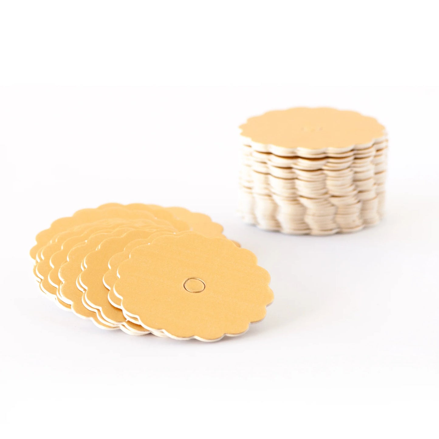 Matte Champagne Gold Scalloped Cake Pop Boards 50pk