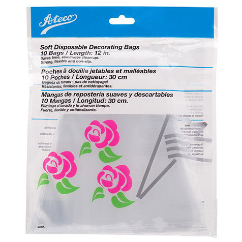 Ateco Soft Disposable Decorating Bags 12" 10pk