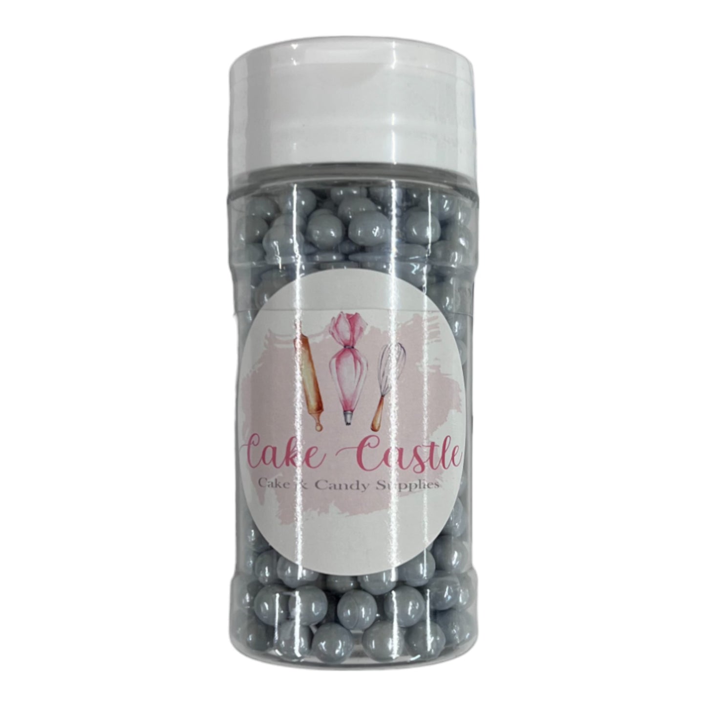 Grey 7mm Edible Pearls 3 oz