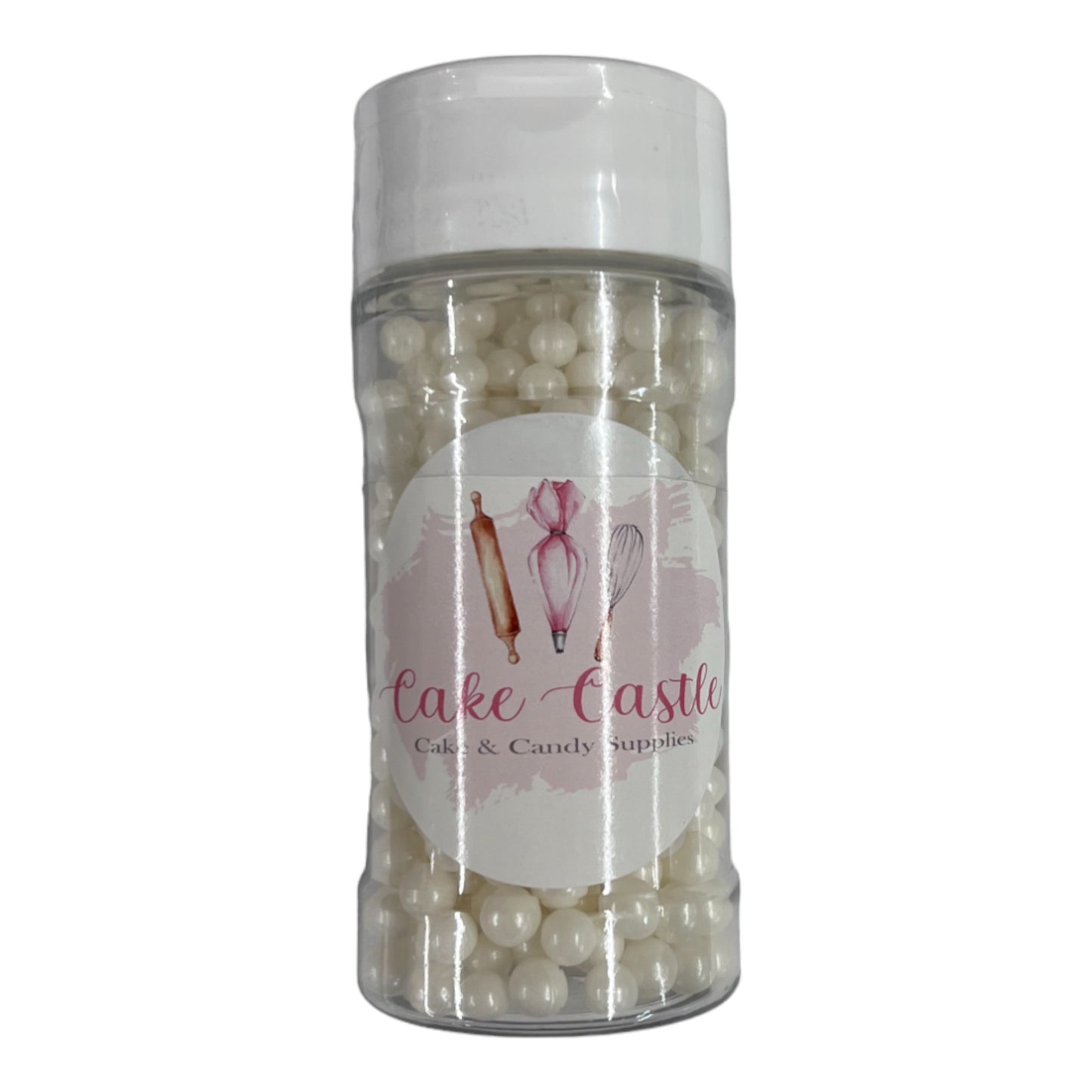 White 6mm Edible Pearls 3 oz