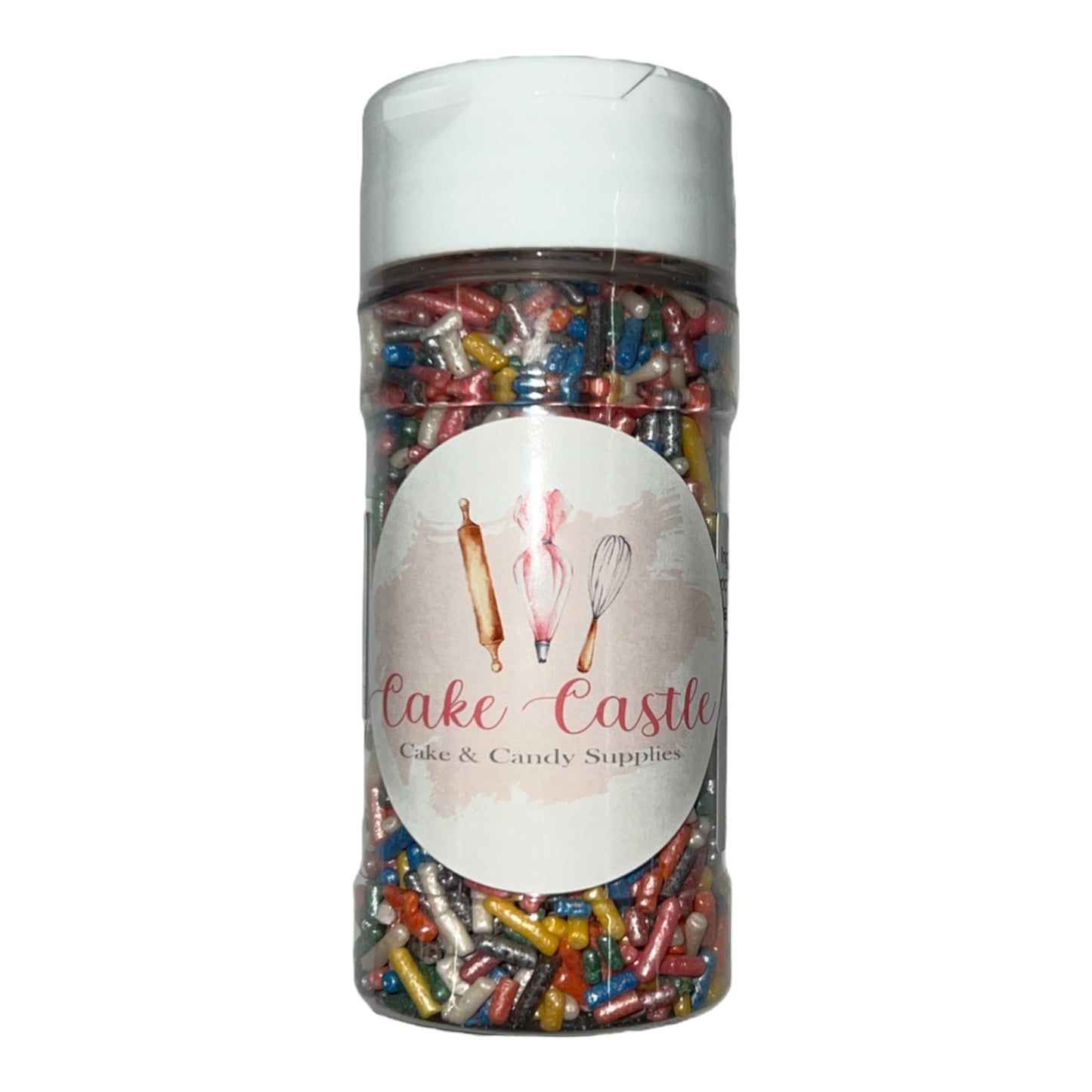 Rainbow Pearlized Jimmies Sprinkles 3oz