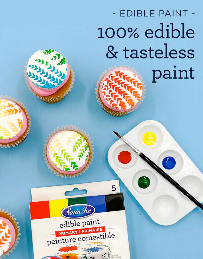 Satin Ice Primary Edible Paint 5 Count Kit