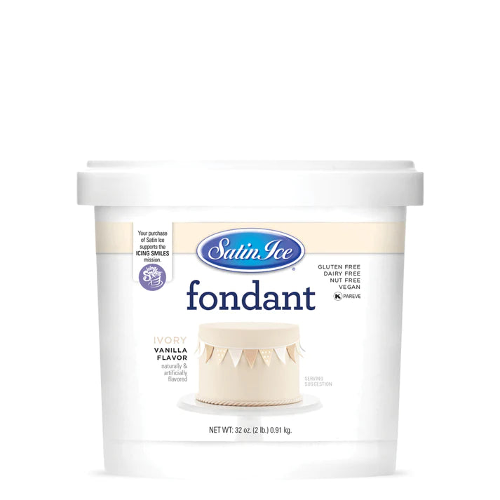 Satin Ice Ivory Vanilla Fondant - 2lb. Pail
