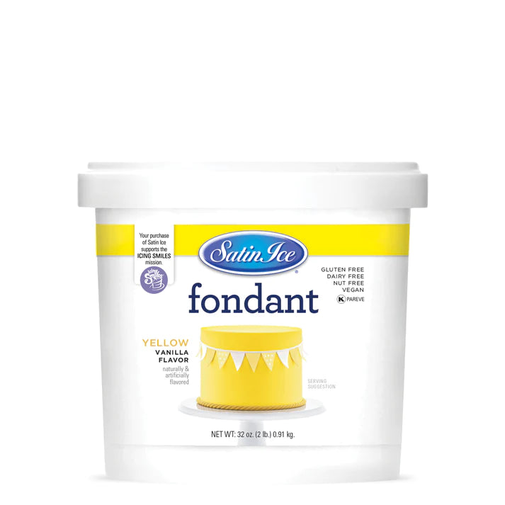 Satin Ice Yellow Vanilla Fondant - 2lb. Pail
