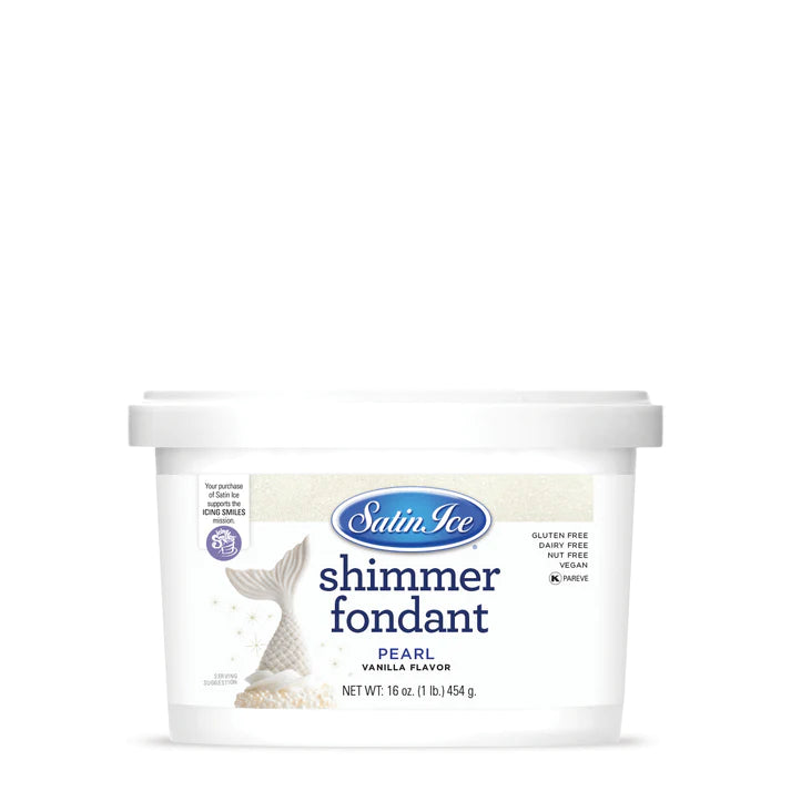 Satin Ice Pearl Shimmer Fondant - 1lb. Pail