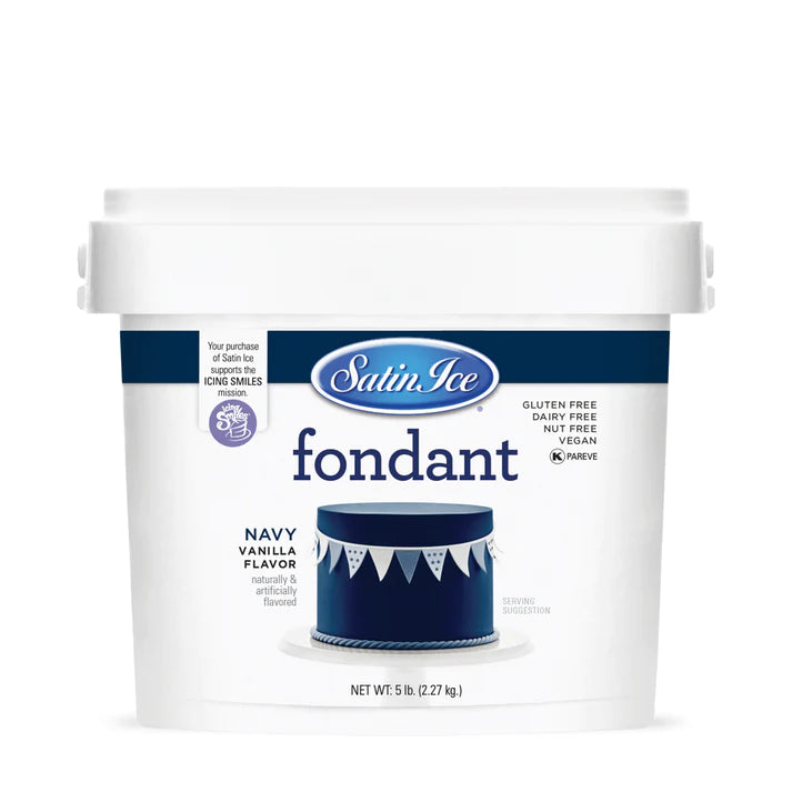 Satin Ice Navy Vanilla Fondant - 5lb. Pail