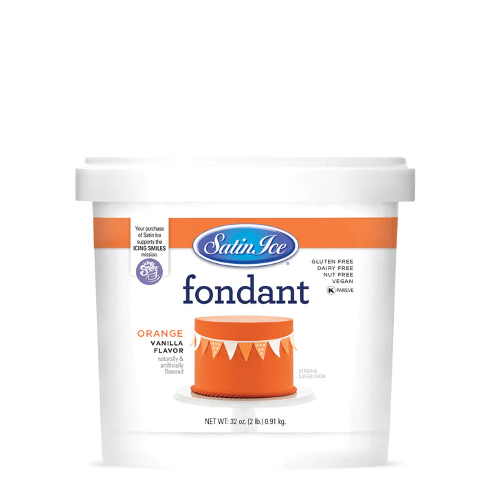 Satin Ice Orange Vanilla Fondant - 2lb. Pail