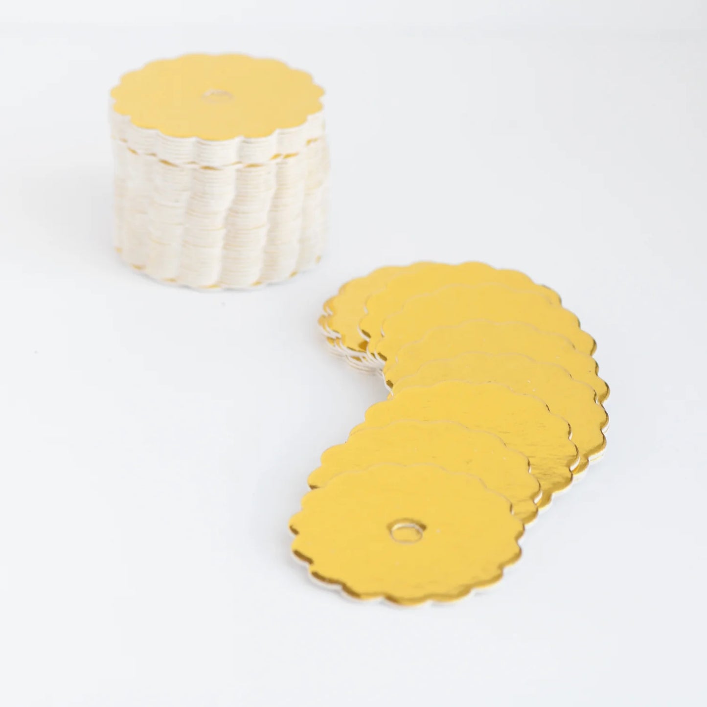 Gold Scalloped Cake Pop Boards 50pk