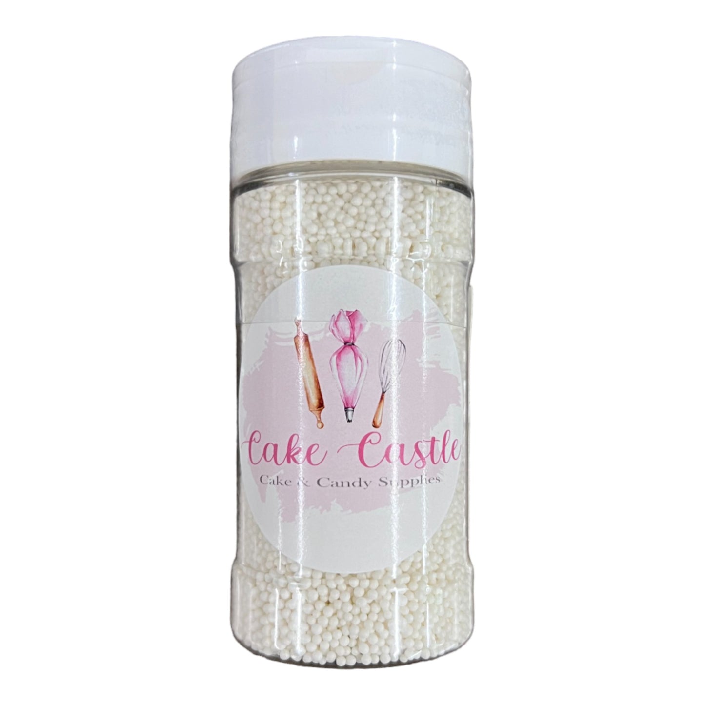 White Nonpareils Sprinkles 4oz