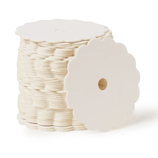 White Scalloped Cake Pop Boards 50pk