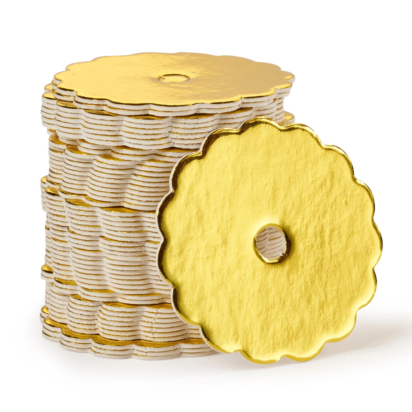Gold Scalloped Cake Pop Boards 50pk