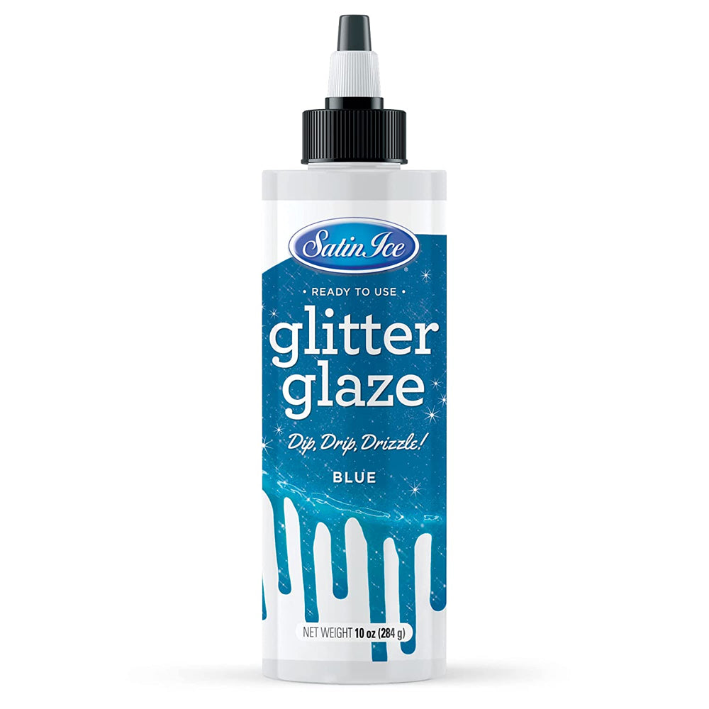 Satin Ice Blue Glitter Glaze 10oz