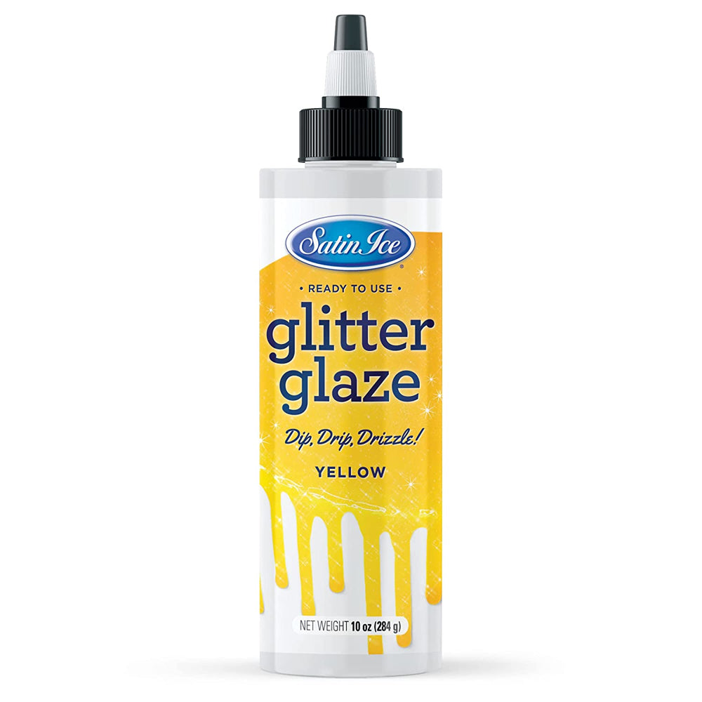 Satin Ice Yellow Glitter Glaze 10oz