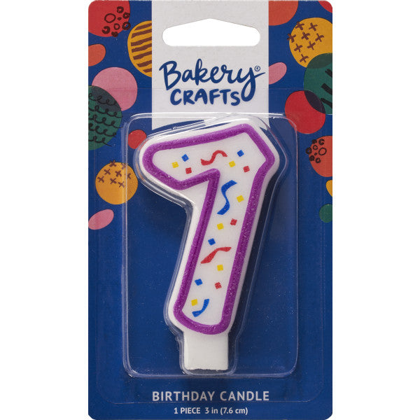 7 Purple Numeral Party Candle