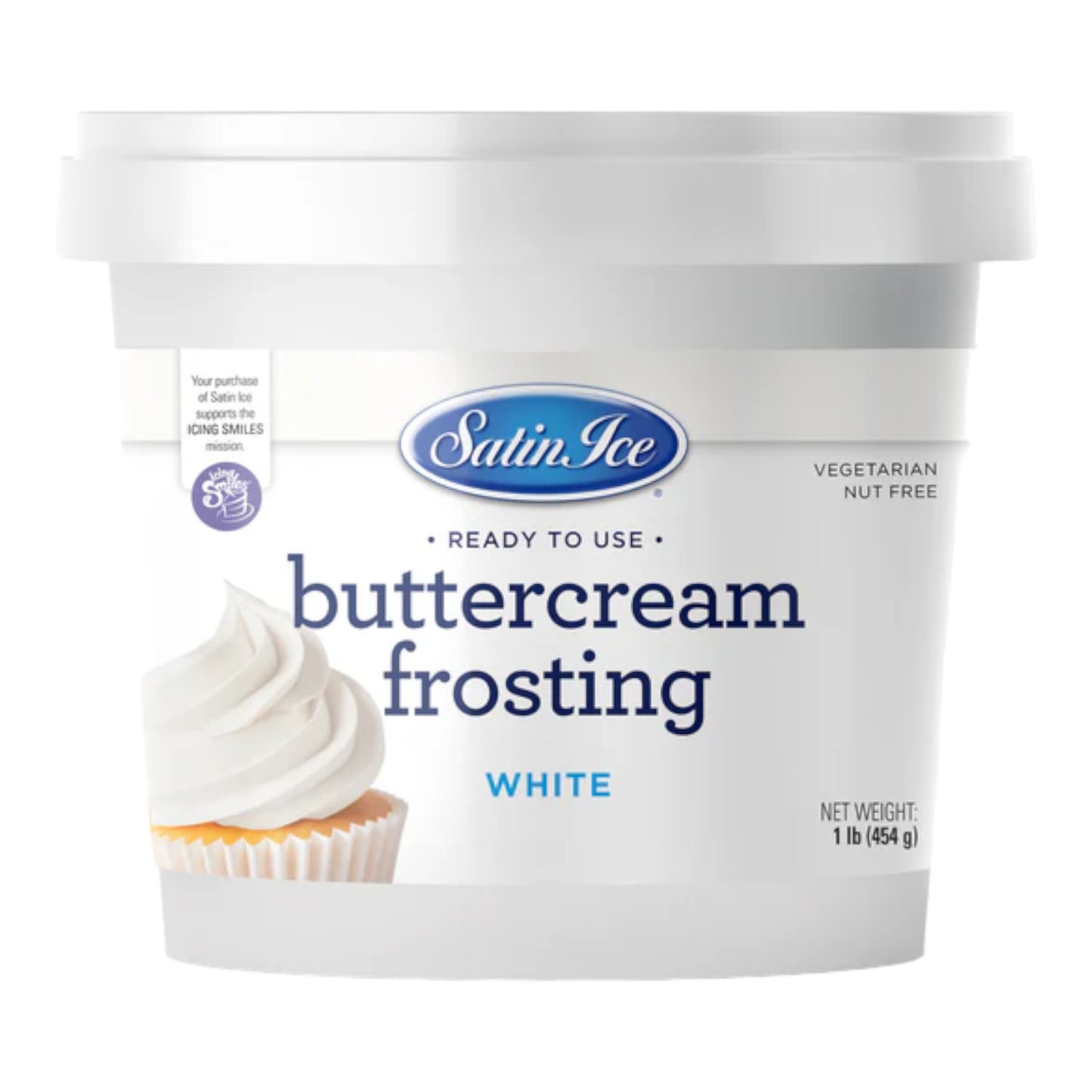 Satin Ice White Vanilla Buttercream Frosting 1 lb