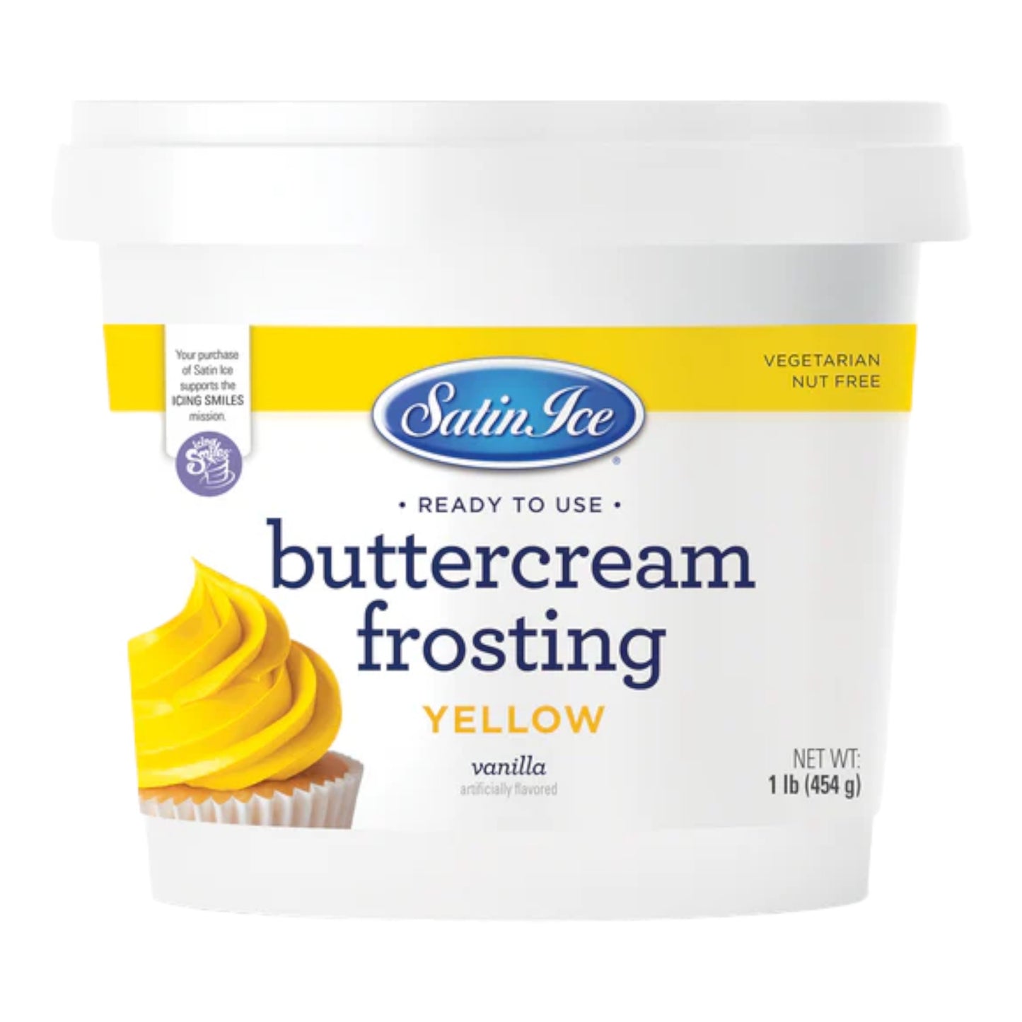 Satin Ice Yellow Vanilla Buttercream Frosting 1 lb