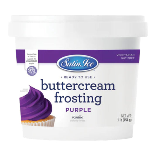 Satin Ice Purple Vanilla Buttercream Frosting 1 lb