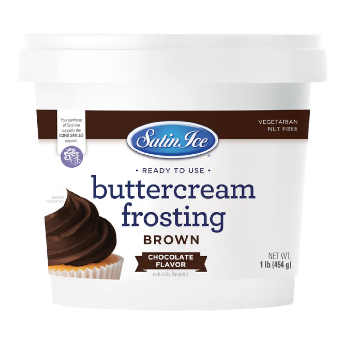 Satin Ice Brown Chocolate Buttercream Frosting 1 lb