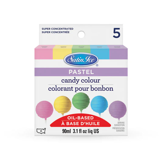 Satin Ice Pastel Candy Food Color 5 Count Kit