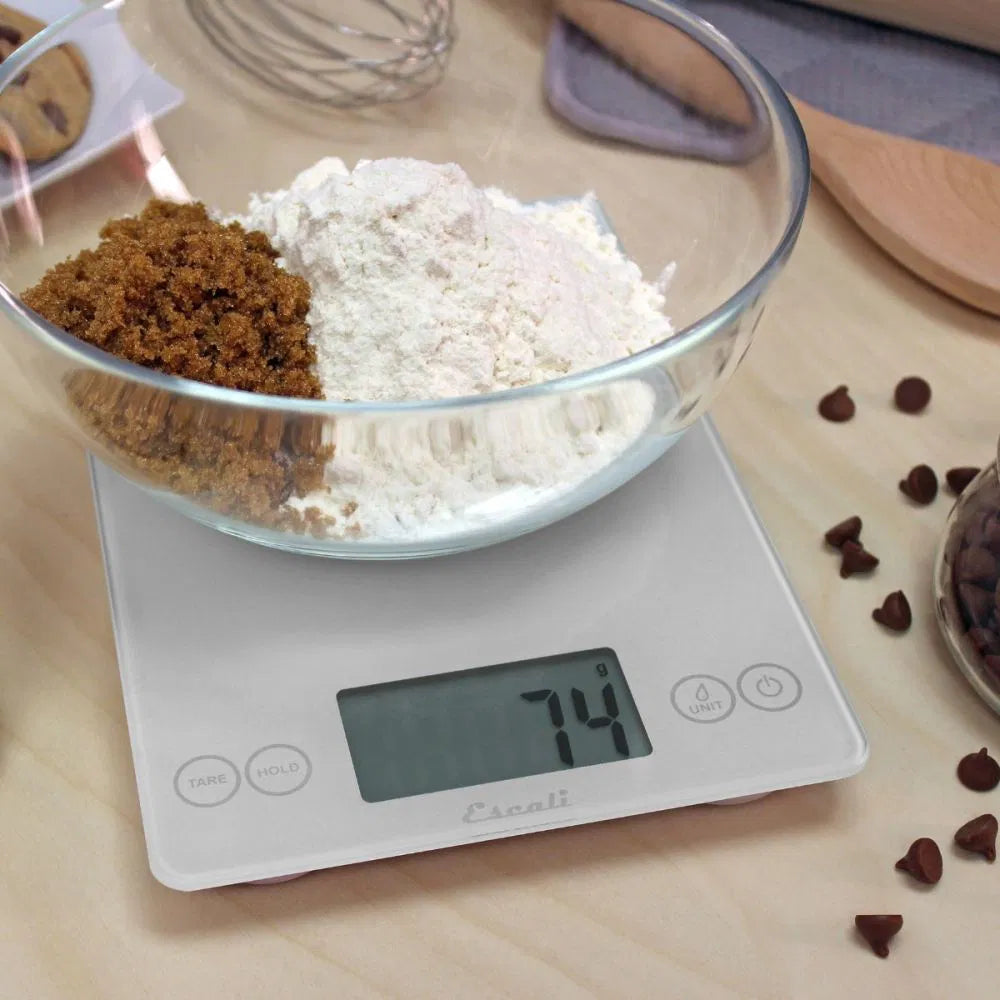 Escali Arti Glass Digital Kitchen Scale Frost White