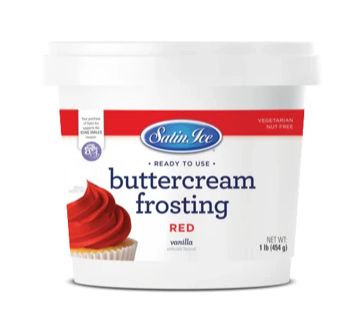 Satin Ice Red Vanilla Buttercream Frosting 1 lb