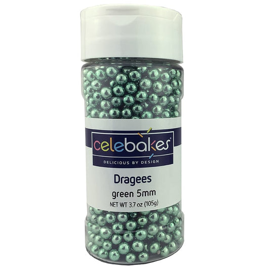 Green 5mm Dragees 3.7 oz