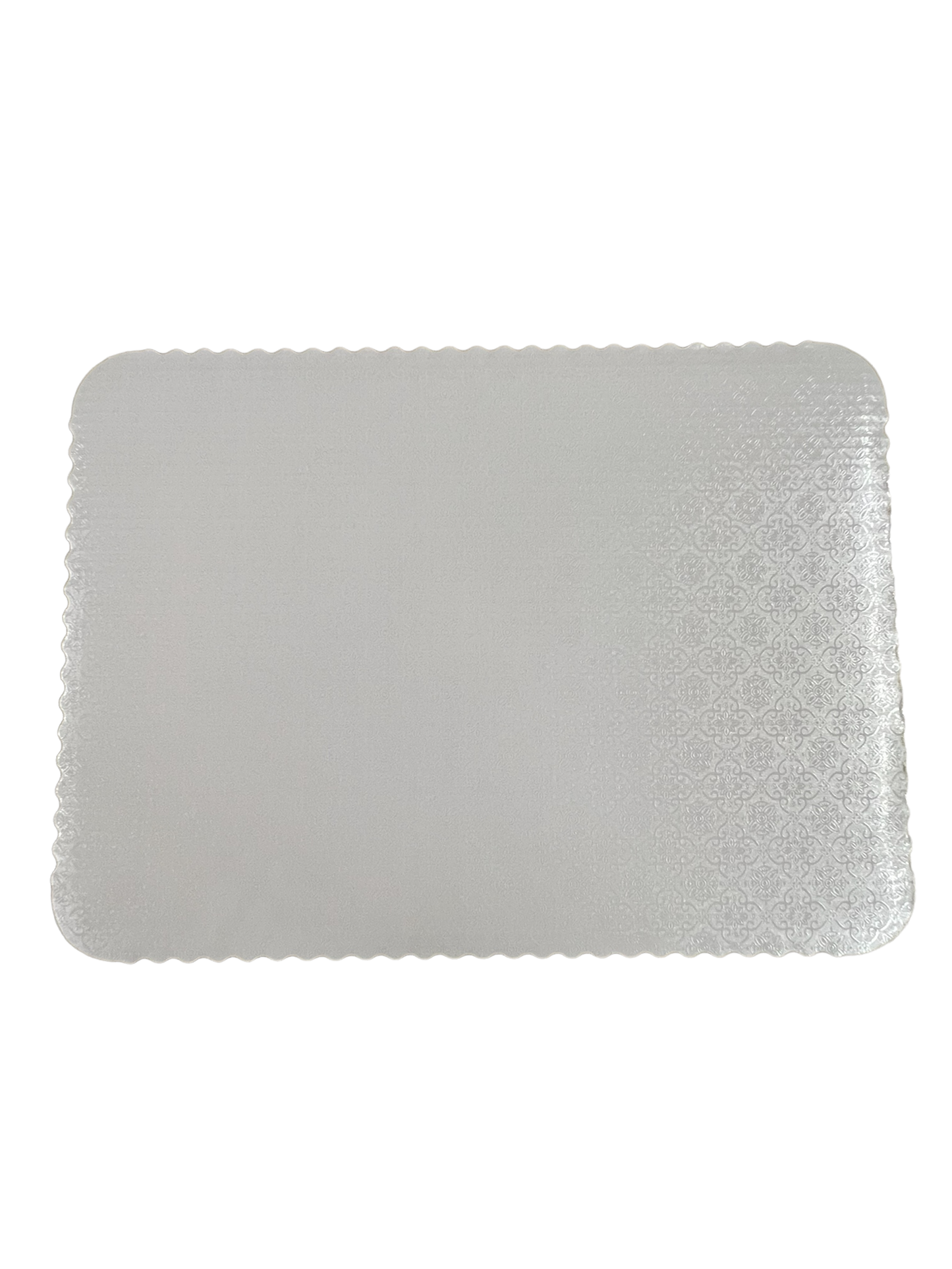 1/2 Sheet White Scalloped Cake Board