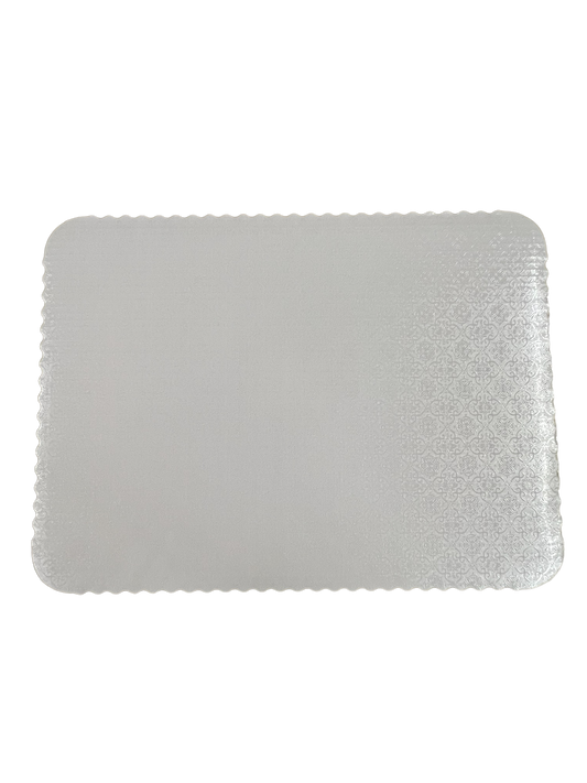 1/2 Sheet White Scalloped Cake Board