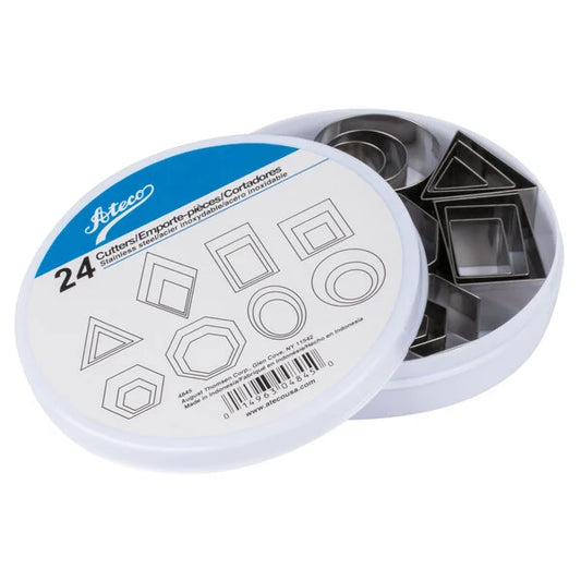 Ateco Stainless Steel Geometric Shapes Cutter Set 24pcs