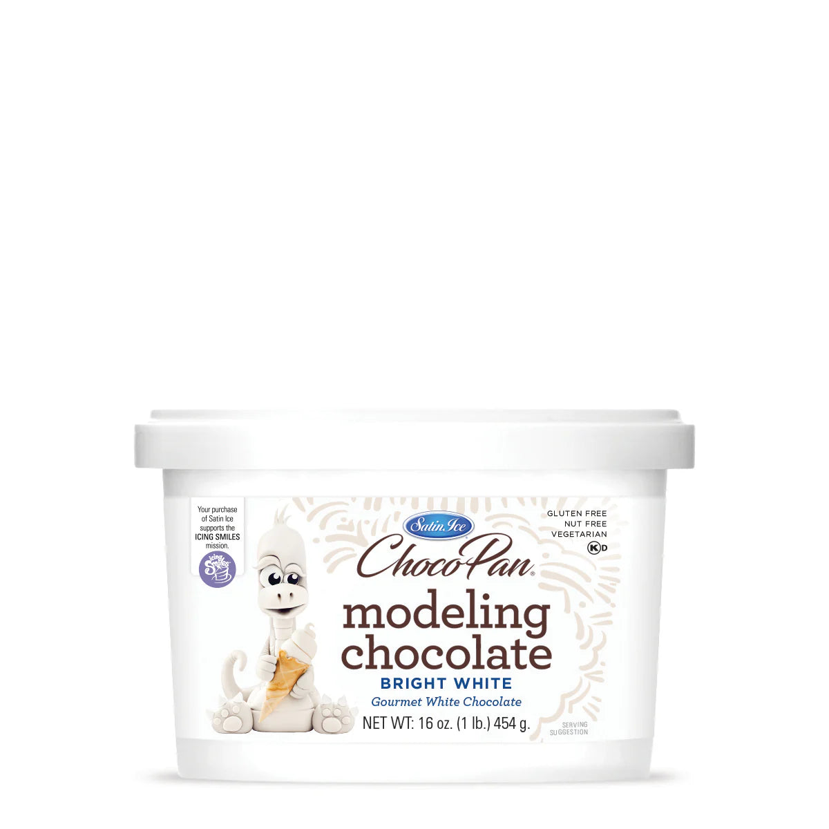 Satin Ice ChocoPan Bright White Modeling Chocolate 1lb