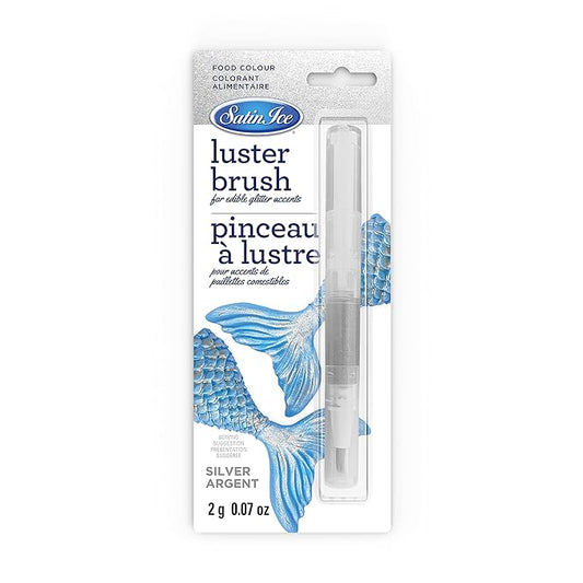 Satin Ice Luster Brush Silver