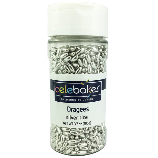 Silver Rice Dragees 3.7 oz