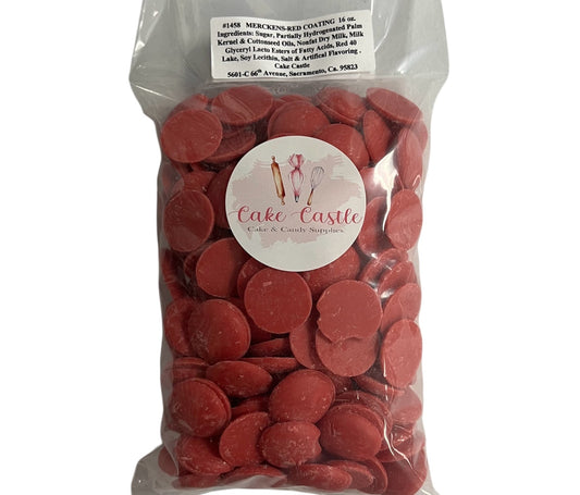 Merckens Red Chocolate Melting Wafers 1lb