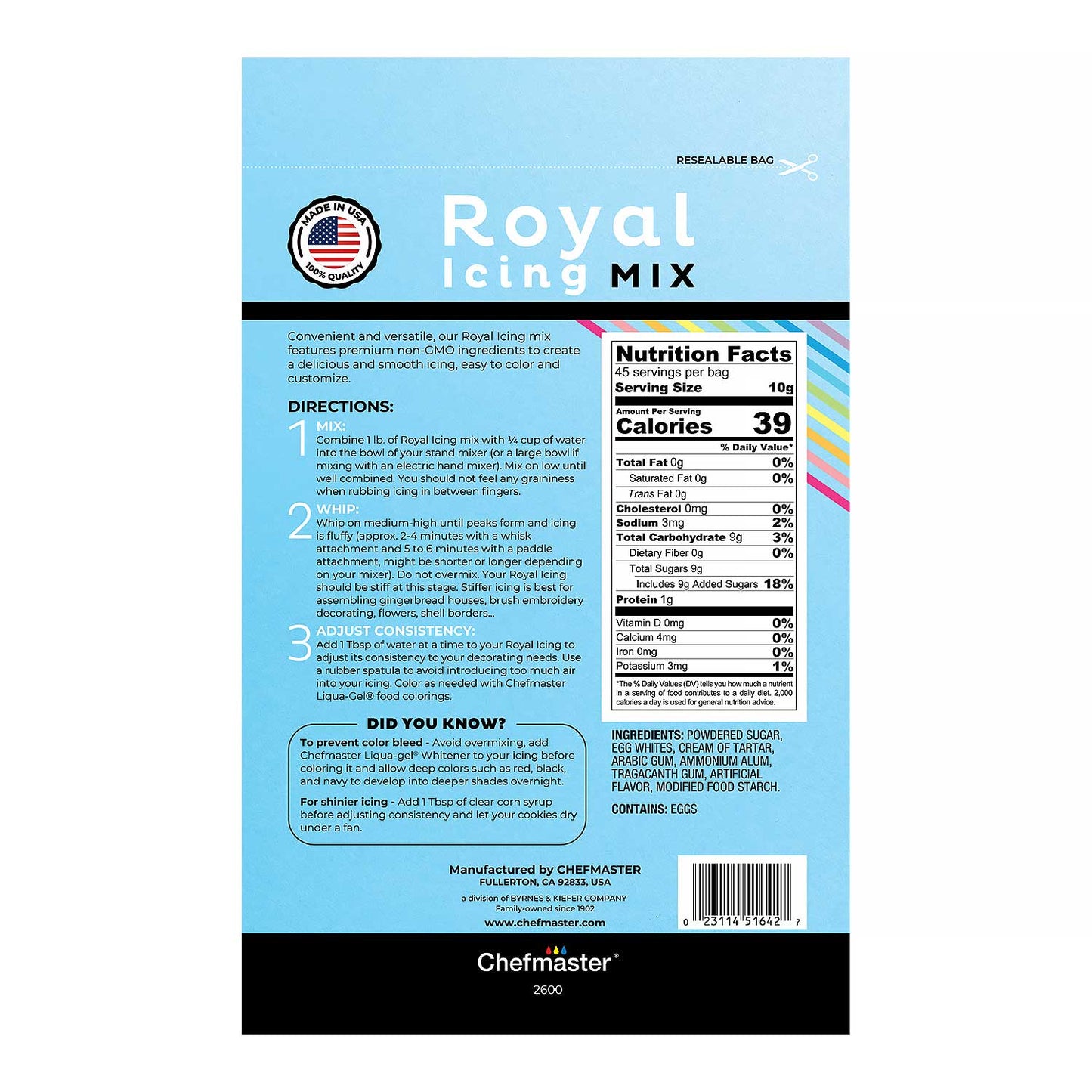 Chefmaster Royal Icing Mix 16 oz