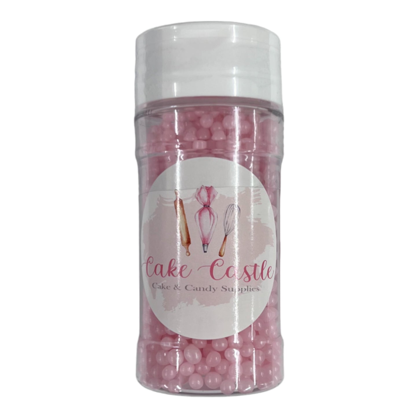 Pink 4mm Edible Pearls 3 oz
