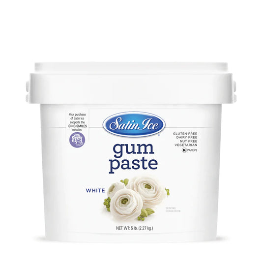 Satin Ice White Gum Paste - 5lb. Pail