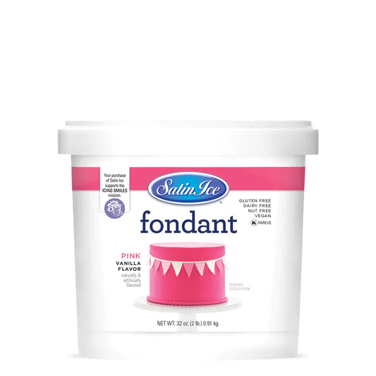 Satin Ice Pink Vanilla Fondant - 2lb. Pail