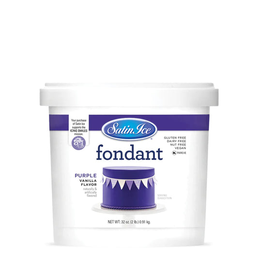 Satin Ice Purple Vanilla Fondant - 2lb. Pail